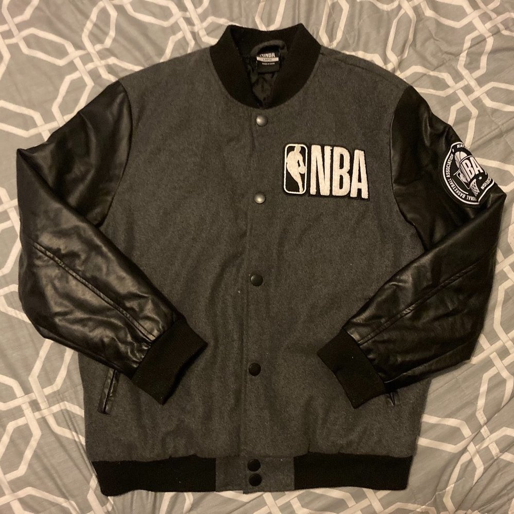 NBA Black/Grey Varsity Jacket